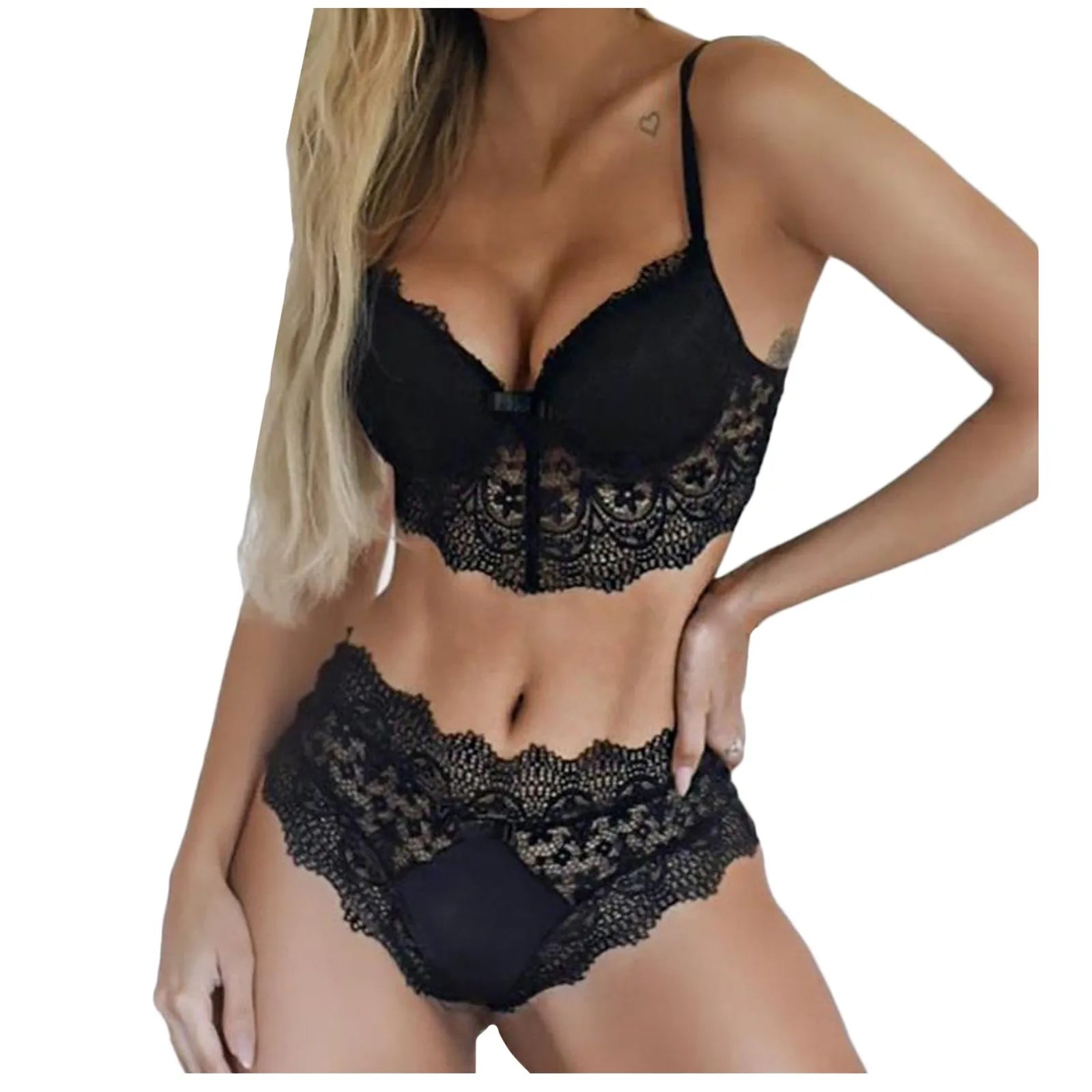 Lace Sexy Bras And Pantie Set For Women Solid Color Push Up Lingerie Outfit Floral Embroidered Ultra-Thin Underwear Set Lenceria - ShoreCo.Shop