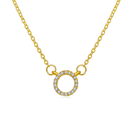 Fashion Trend Elegant Jewelry Simple Crystal Circle Pendant Necklace Golden Color Unquie Women Necklace Party Gift Wholesale    Home Decor Supply | Online Retail | ShoreShopper.com