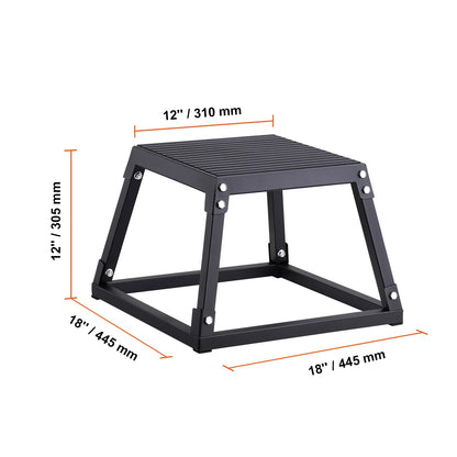 SucceBuy 12/18 Inch  Jump Box Anti-Slip Fitness Exercise Step Up Box For Home Gym Training Conditioning Strength Training    Home Decor Supply | Online Retail | ShoreShopper.com