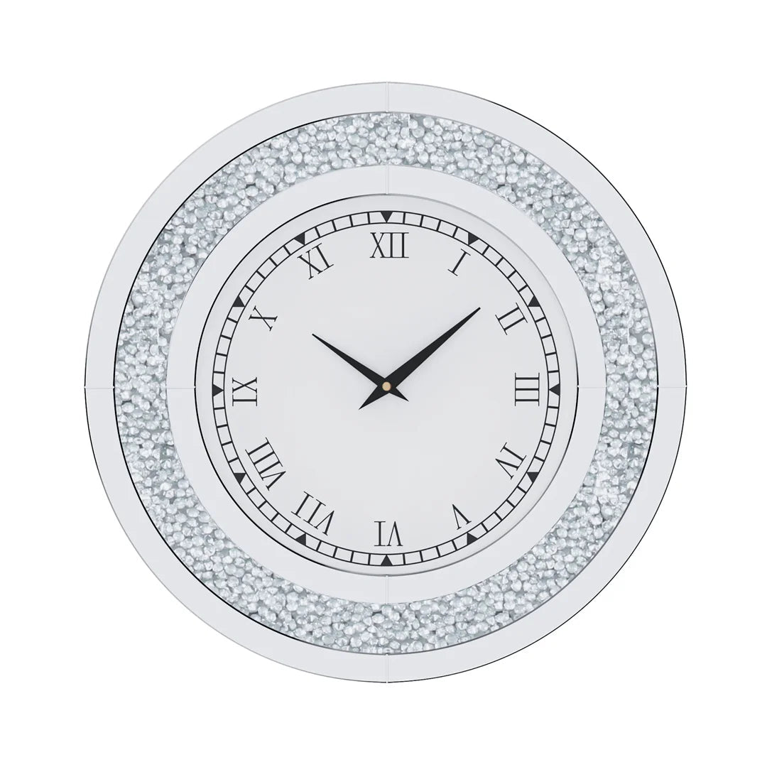 LUVODI 32inch Modern 3D Wall Clock Large Diamond Crystal Living Room Kitchen Bedroom Hall Clock with Roman Numerals    Home Decor Supply | Online Retail | ShoreShopper.com