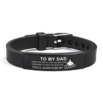 Father's Day Gifts Inspirational Quote Bracelets Stainless Steel Wristband Family Bracelets Adjustable Bracelet for Father    Your Coastal Marketplace | Shoreshopper.com