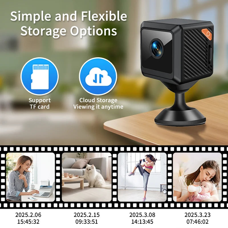 W02 1080P mini security protection home night vision surveillance Outdoor camping WIFI Subminiature smart home camera cctv video - ShoreCo.Shop