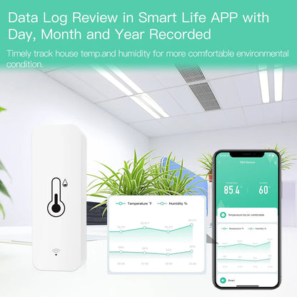 MOES Tuya Smart WiFi Temperature Humidity Sensor Hygrometer Thermometer Detector Smart Scene Linkage with Alexa Google Home    Home Decor Supply | Online Retail | ShoreShopper.com