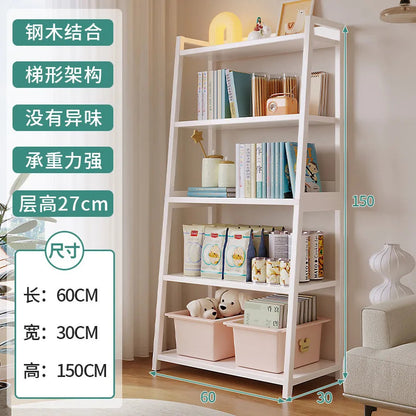 Household Multi-layer Wrought Iron Shelves Ins Wind Simple Floor Storage Display Cabinet Trapezoidal Shelf Bookshelf    Home Decor Supply | Online Retail | ShoreShopper.com