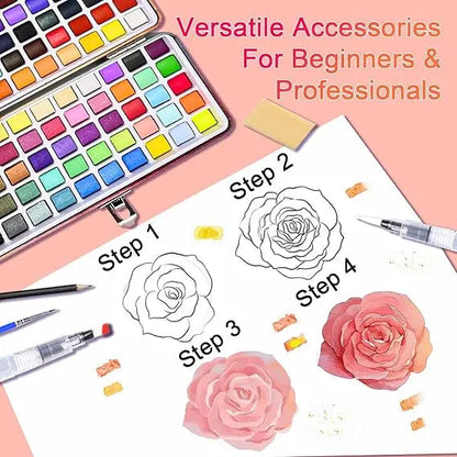 The 50/72/90/100/128/168 watercolor paint set includes a palette, brushes, drawing pens, professional painting supplies    Home Decor Supply | Online Retail | ShoreShopper.com