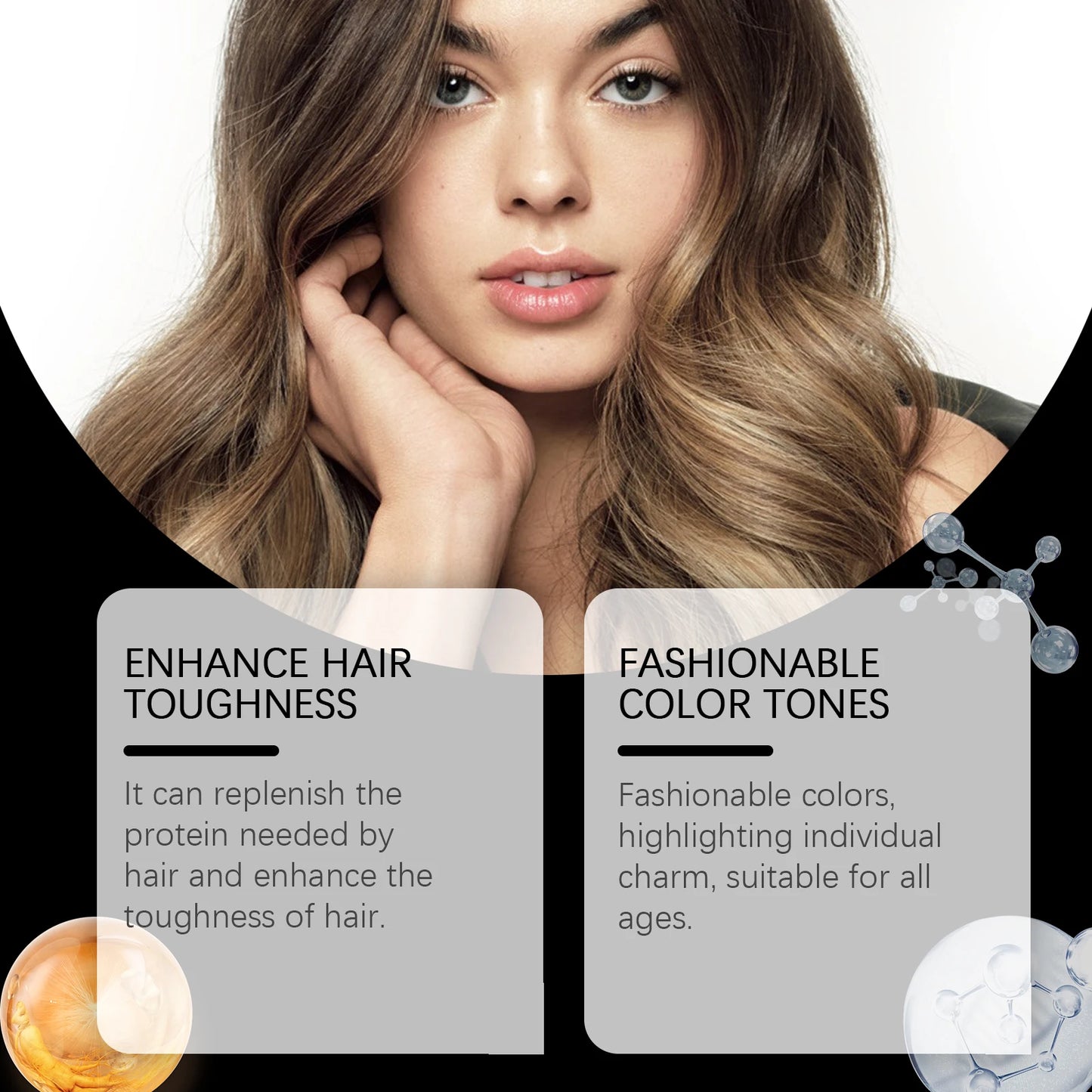 Hair Dye Shampoo for Gray White Hair Coverage 3 in 1 Light Brown DIY Herbal Ingredients Natural Hair Color Shampoo for Women Men - ShoreCo.Shop
