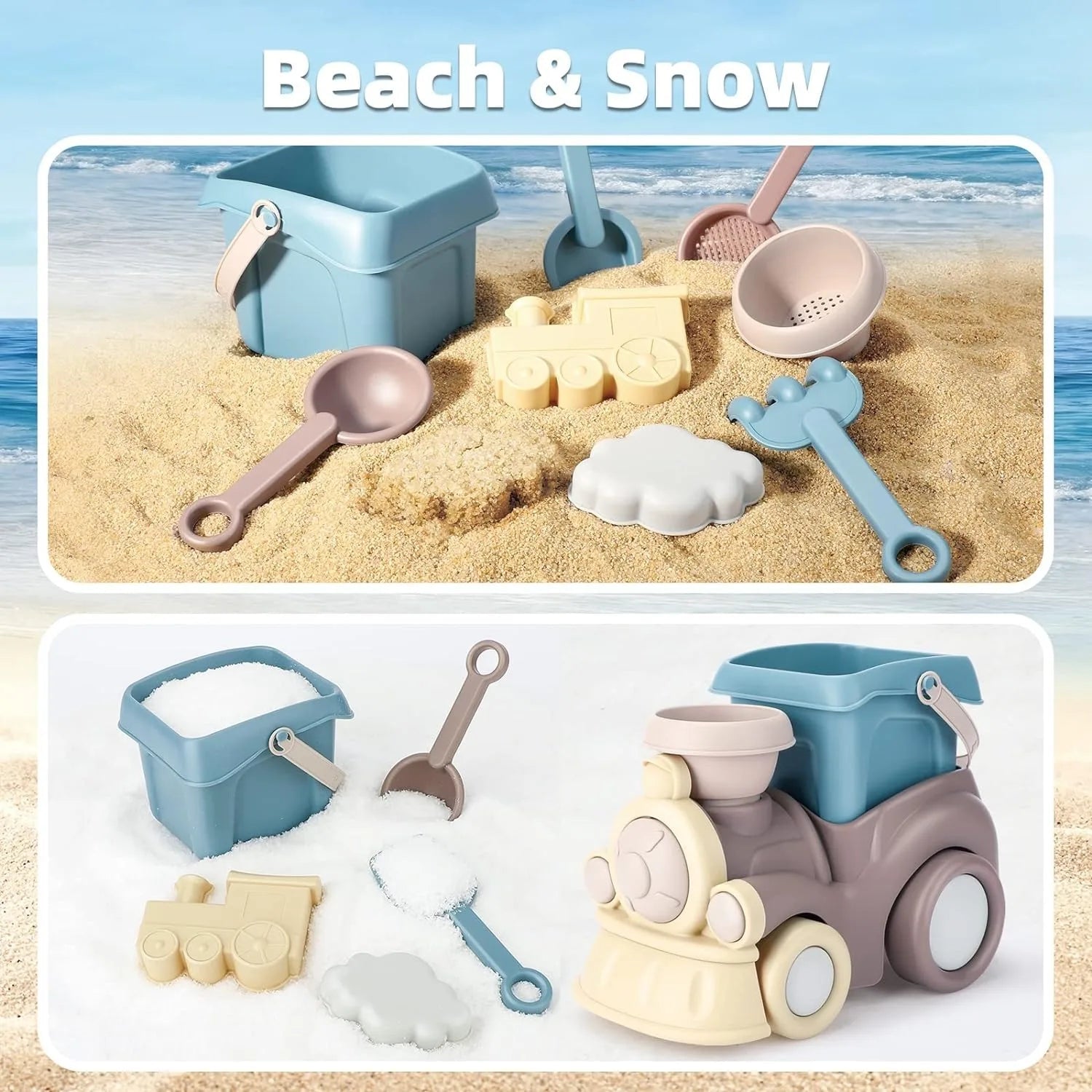 Beach Toys for Toddlers Kids Sand Toys Train Beach Truck Beach Bucket Scoop Trowel Colander Rake Sand Castle Toys Sandbox Toys    Your Coastal Marketplace | Shoreshopper.com