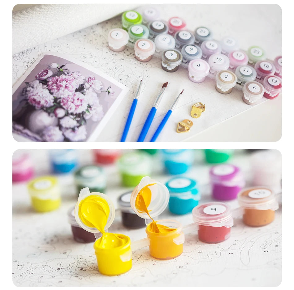 DIY Paint by Numbers Kit for Adults - Natural Scenery & Botanical Canvas Art    Home Decor Supply | Online Retail | ShoreShopper.com