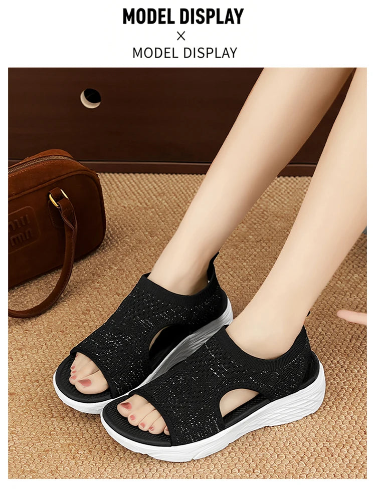 Women's Summer Shoes Breathable Open Toe Wedge Sandals Lightweight Outdoor Comfortable Ladies Casual Walking Sandals    Your Coastal Marketplace | Shoreshopper.com