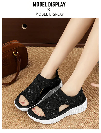 Women's Summer Shoes Breathable Open Toe Wedge Sandals Lightweight Outdoor Comfortable Ladies Casual Walking Sandals    Your Coastal Marketplace | Shoreshopper.com