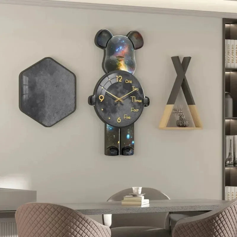 Large Bear Wall Clocks CreativeBear Wall Clock Aesthetic Giant Wall-clock Luxury Living Room Decoration Dining Room Ornament    Home Decor Supply | Online Retail | ShoreShopper.com