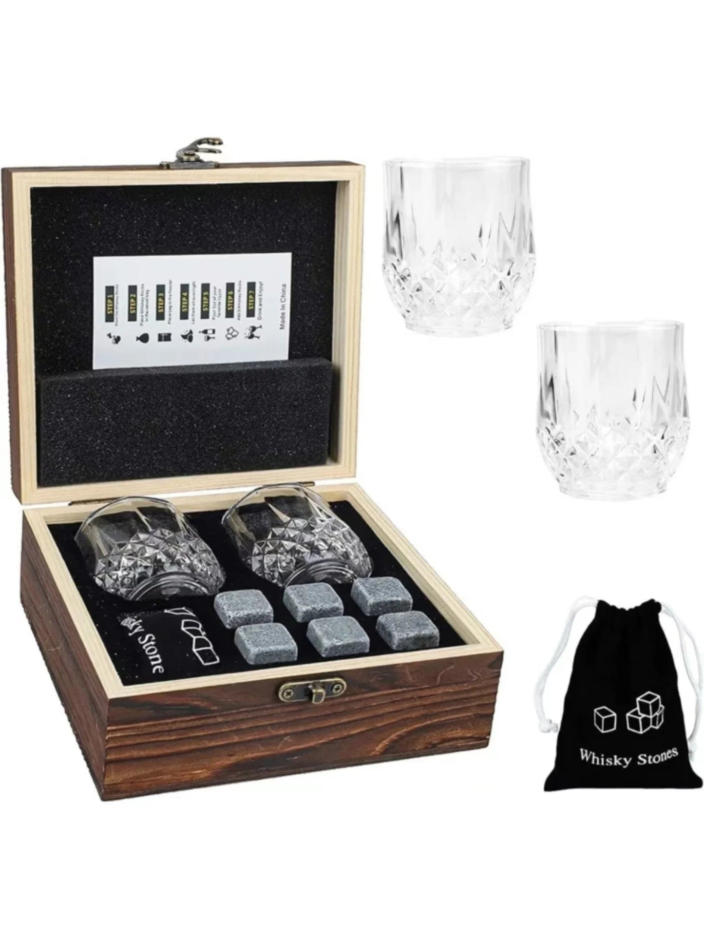 Father's Day Gift Whiskey Ice Stone Wine Glass Set Whiskey Glass for Men Fathers Husband Birthday Party Retirement Gift    Your Coastal Marketplace | Shoreshopper.com