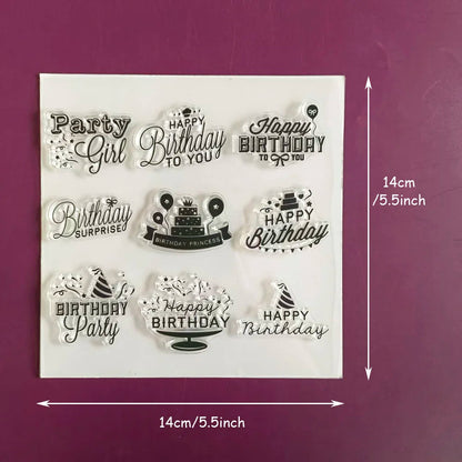 Father's Day & Birthday Clear Stamps Set Sentiment & Party Element Stamps for Card Making, Scrapbooking Wedding & Celebration DI    Your Coastal Marketplace | Shoreshopper.com