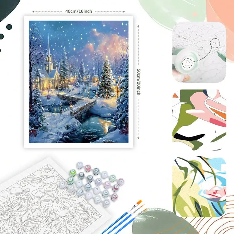 PhotoCustom Paint By Number Outdoor Scenery Kit Drawing On Canvas Diy Christmas Gift For Living Room Decora    Home Decor Supply | Online Retail | ShoreShopper.com
