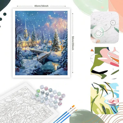 PhotoCustom Paint By Number Outdoor Scenery Kit Drawing On Canvas Diy Christmas Gift For Living Room Decora    Home Decor Supply | Online Retail | ShoreShopper.com
