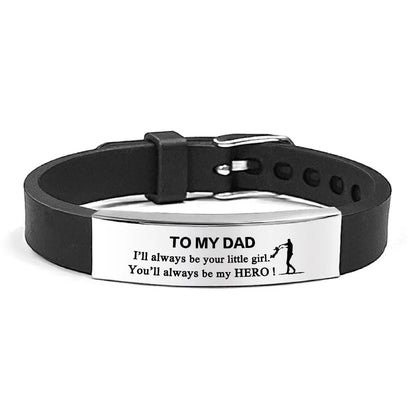 Father's Day Gifts Inspirational Quote Bracelets Wristband Adjustable Family Bracelets Stainless Steel Bracelet for Father    Your Coastal Marketplace | Shoreshopper.com