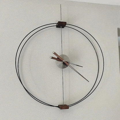 Spanish Minimalist Wall Clock Creative Luxury Living Room Art Clocks Solid Wood Pointer Large Wall Clock Silent Movement Clocks    Home Decor Supply | Online Retail | ShoreShopper.com