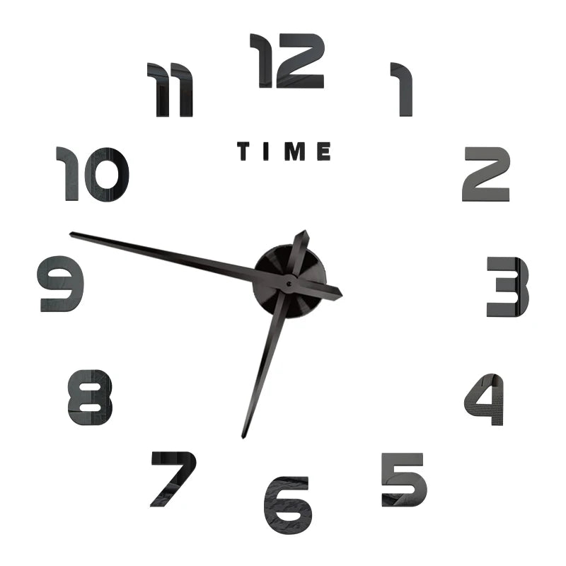 Large Wall Clock Quartz Needle 3D DIY 27" 37" or 47" Wall Clock    Home Decor Supply | Online Retail | ShoreShopper.com