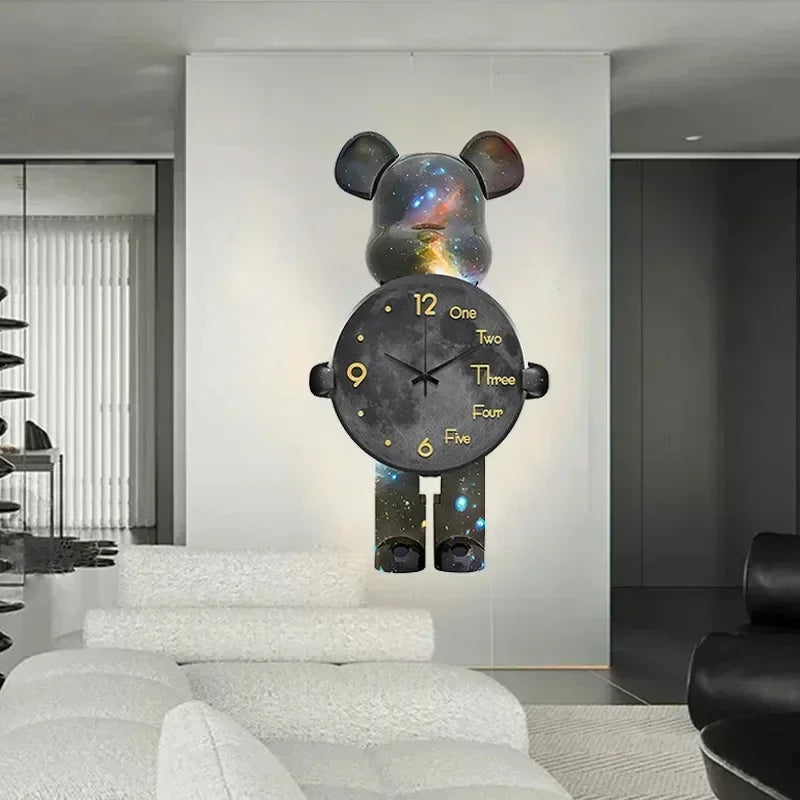 Large Bear Wall Clocks CreativeBear Wall Clock Aesthetic Giant Wall-clock Luxury Living Room Decoration Dining Room Ornament    Home Decor Supply | Online Retail | ShoreShopper.com
