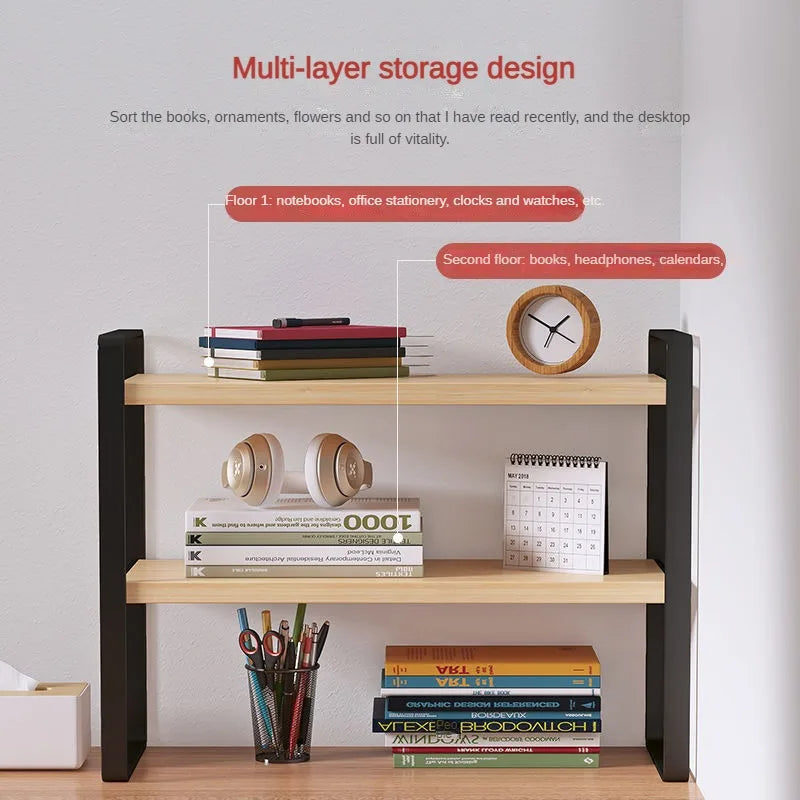 Shelf Desktop Storage  Bookshelf Student Desk Shelves Racks Office Computer Desk Tiered Cabinet Home Storage Holders Organizer    Home Decor Supply | Online Retail | ShoreShopper.com