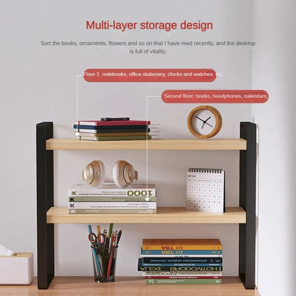 Shelf Desktop Storage  Bookshelf Student Desk Shelves Racks Office Computer Desk Tiered Cabinet Home Storage Holders Organizer    Home Decor Supply | Online Retail | ShoreShopper.com