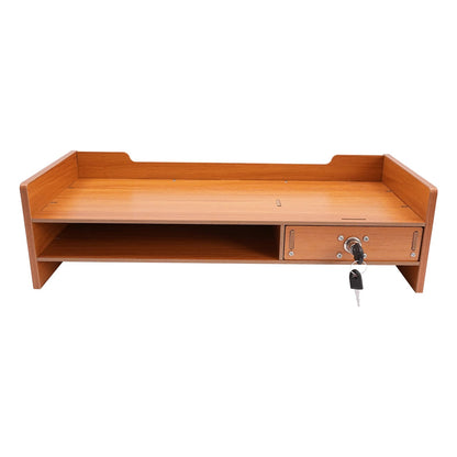 Wooden Desk Organizer W/ Drawer File Storage Desk Monitor Riser Computer Stand    Home Decor Supply | Online Retail | ShoreShopper.com