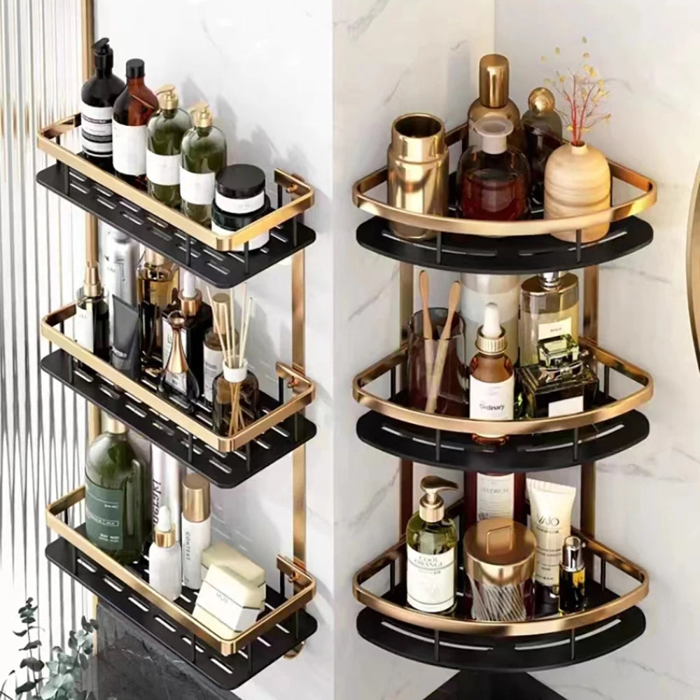 Bathroom Shelves Wall Mounted Non perforated Bathroom Shelf Shower  Storage Shelf  Kitchen Organizer  Bathroom Corner Shelf    Home Decor Supply | Online Retail | ShoreShopper.com