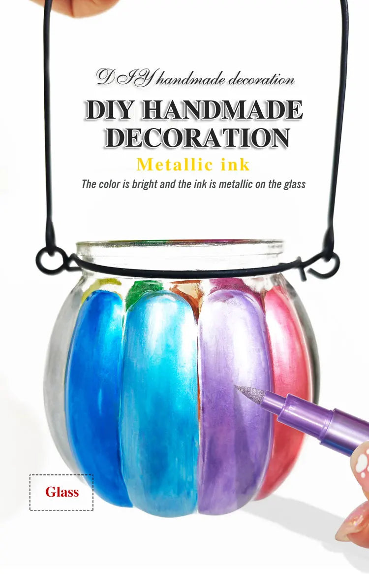 12 Colors Brush Metallic Paint Markers Pens for Rock Painting Stone Ceramic Wood Fabric Pebbles Scrapbook Journals Photo Albums    Home Decor Supply | Online Retail | ShoreShopper.com