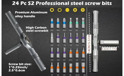 24 in 1 Magnetic Screwdriver Set DIY Multifunction Ratchet Screwdriver Multi Bits Mini Repair Tool Kit for Furniture Computer    Home Decor Supply | Online Retail | ShoreShopper.com
