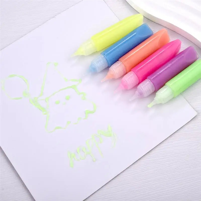 6ml Water-Based Luminous Paint Long Lasting Fluorescent Pigment Paint Glow In Dark Acrylic  Painting Water Color Artwork Party    Home Decor Supply | Online Retail | ShoreShopper.com