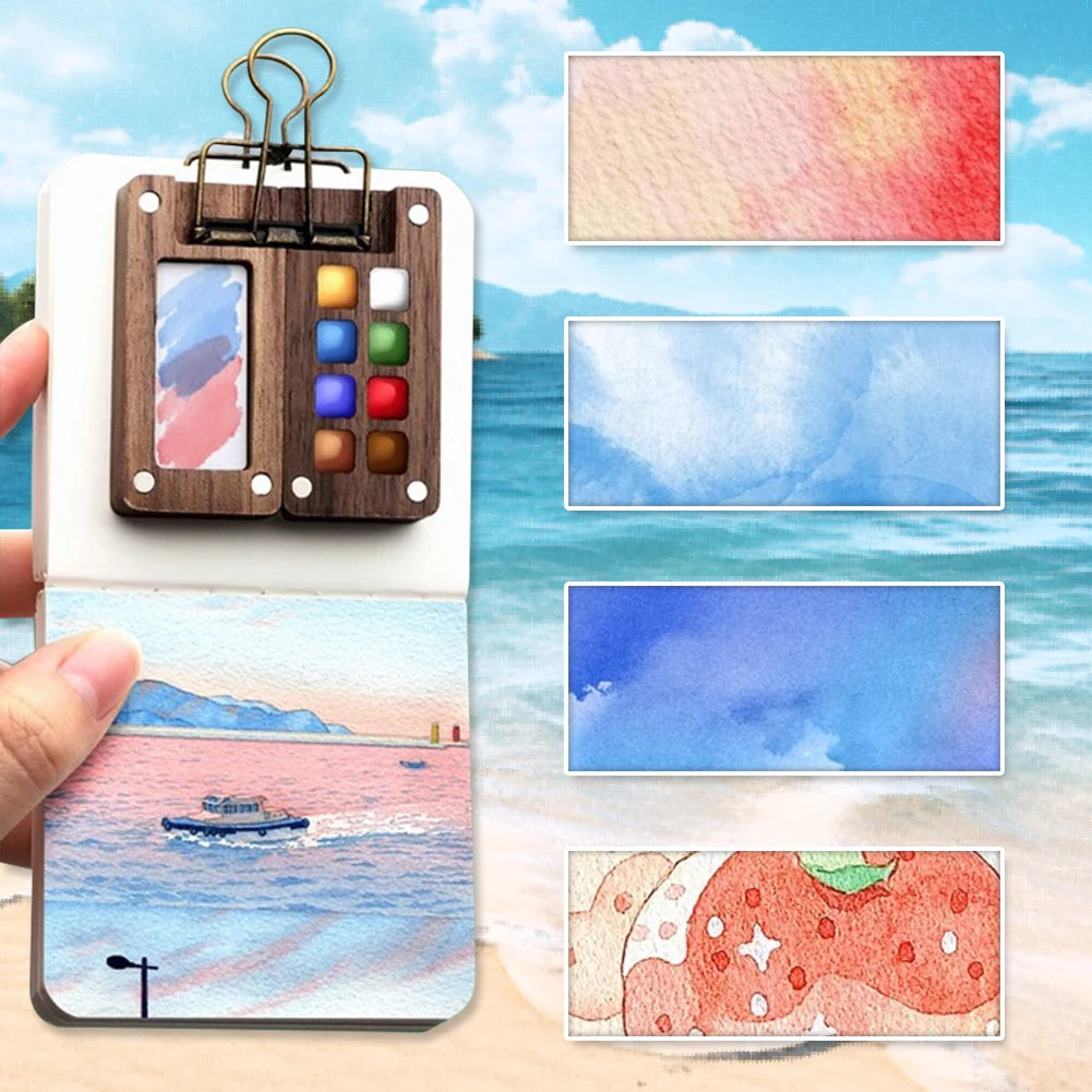 8/15 Colors Portable Travel Gouache Palette Set Mini Walnut Paint Box Artist Gouache Paint Palette Sketchbook Art Supplies    Home Decor Supply | Online Retail | ShoreShopper.com