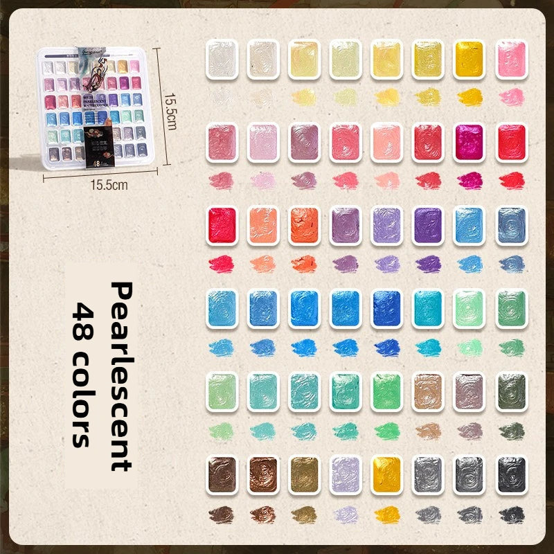 12/98/150/180 Colors Pearl Solid Water Color Paint Set Portable Professional Watercolor Painting School Art Supplies Stationery    Home Decor Supply | Online Retail | ShoreShopper.com