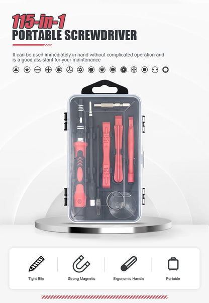115 in 1 Precision Screwdriver Set Multifunctional Magnetic Repair Tools Kit for Computer Laptop Phone MacBook Household Repairs    Home Decor Supply | Online Retail | ShoreShopper.com