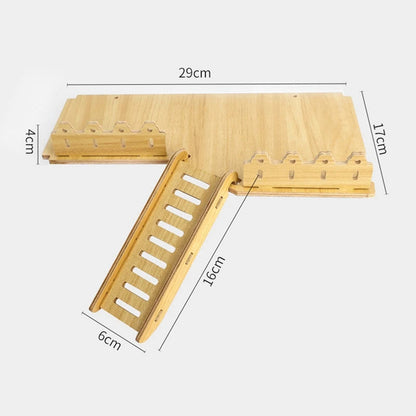 Hamster Habitat Décor Wooden Double-Layer Platform with Ladder Durable Pet Toy Accessory for Gerbil Guinea Pig and Small Animals    Home Decor Supply | Online Retail | ShoreShopper.com