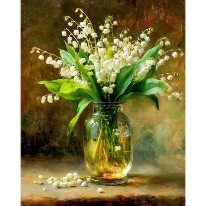 CHENISTORY Painting By Number Pink Flower Drawing On Canvas Hand Painted DIY Picture By Numbers Home Decoration    Home Decor Supply | Online Retail | ShoreShopper.com
