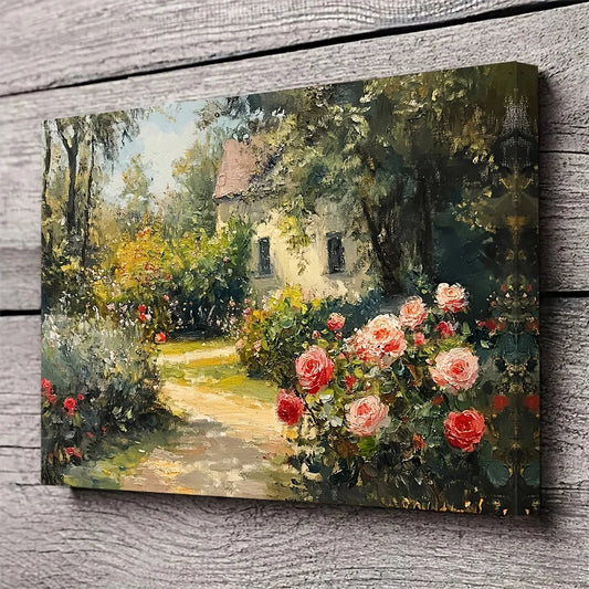 Vintage Floral Garden Canvas Wall Art - Framed Roses & Flowers Print, Perfect Home Decor & Valentine's Gift - AII397    Home Decor Supply | Online Retail | ShoreShopper.com