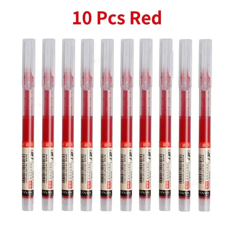 10Pcs/set High Quality Needle Type Gel Pens Straight Liquid Ballpoint Pen Kawaii Stationery School Office Supplies Writing    Home Decor Supply | Online Retail | ShoreShopper.com