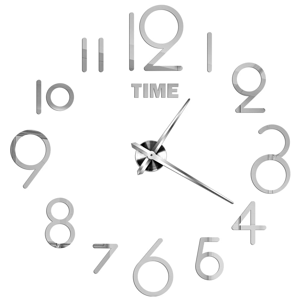 Large Wall Clock Quartz Needle 3D DIY 27" 37" or 47" Wall Clock    Home Decor Supply | Online Retail | ShoreShopper.com