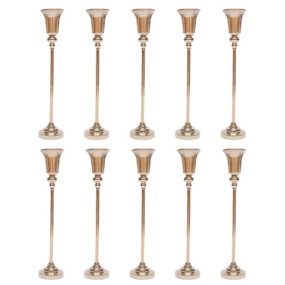 10Pcs Versatile Wedding stands Metal Trumpet Holders Vases For Weddings, Party Decorations    Home Decor Supply | Online Retail | ShoreShopper.com
