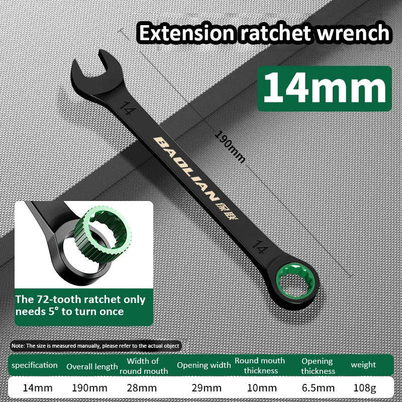 Dual-Purpose Wrench Fast Plum Blossom Ratchet Wrench Industrial Grade 72 Tooth Labor-Saving, Fast and Durable Dual-use Wrench    Home Decor Supply | Online Retail | ShoreShopper.com