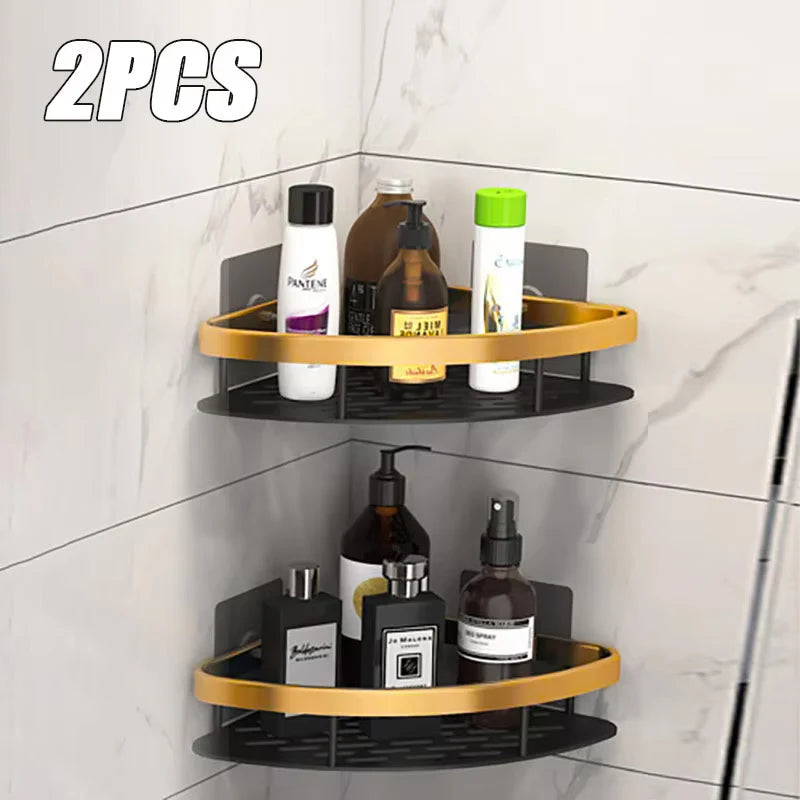 Bathroom Shelves Wall Mounted Non perforated Bathroom Shelf Shower  Storage Shelf  Kitchen Organizer  Bathroom Corner Shelf    Home Decor Supply | Online Retail | ShoreShopper.com