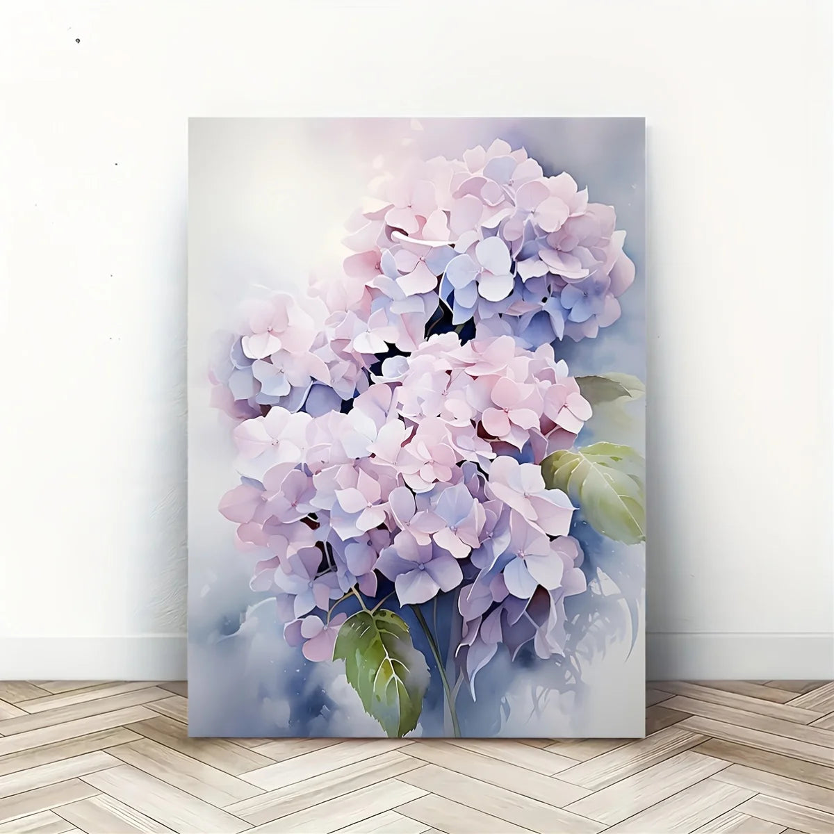 Hydrangea Floral Canvas Wall Art - Framed 11.8x15.7in Decor for Living Room, Bedroom, Kitchen, Office, Great Gift Idea    Home Decor Supply | Online Retail | ShoreShopper.com