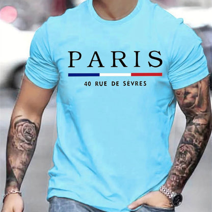 Paris Shirts men's T-shirt 3D printed men's clothing short sleeved men's T-shirt round neck oversized T-shirt fashionable men's    Home Decor Supply | Online Retail | ShoreShopper.com