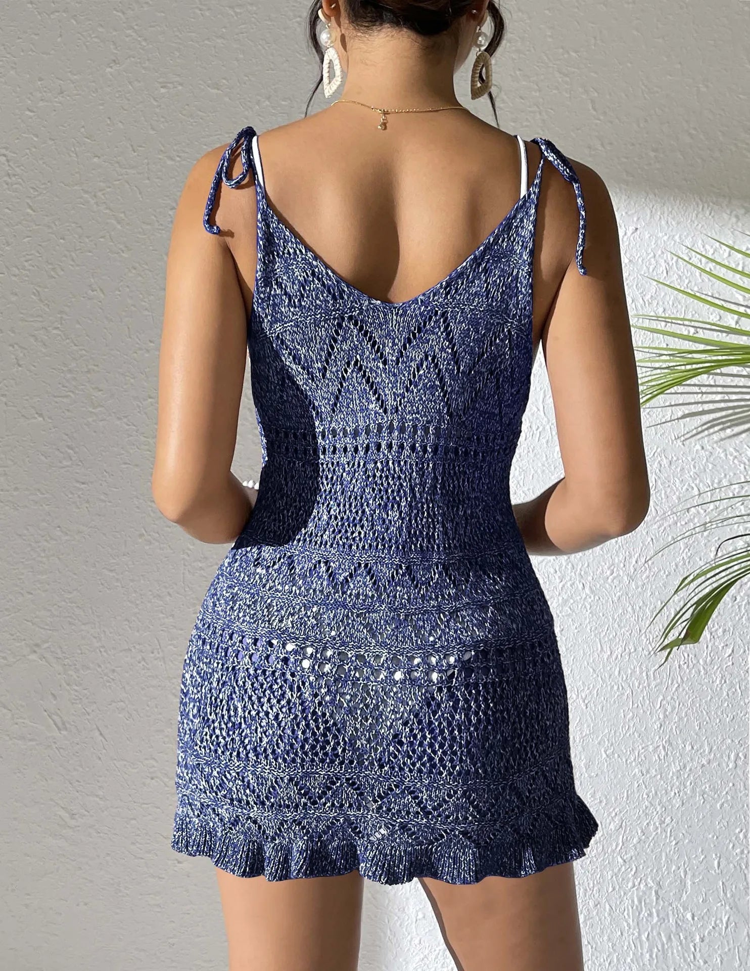 Beach dress, women's suspender dress, strap dress, high elasticity blended with fungus edge for vacation    Your Coastal Marketplace | Shoreshopper.com
