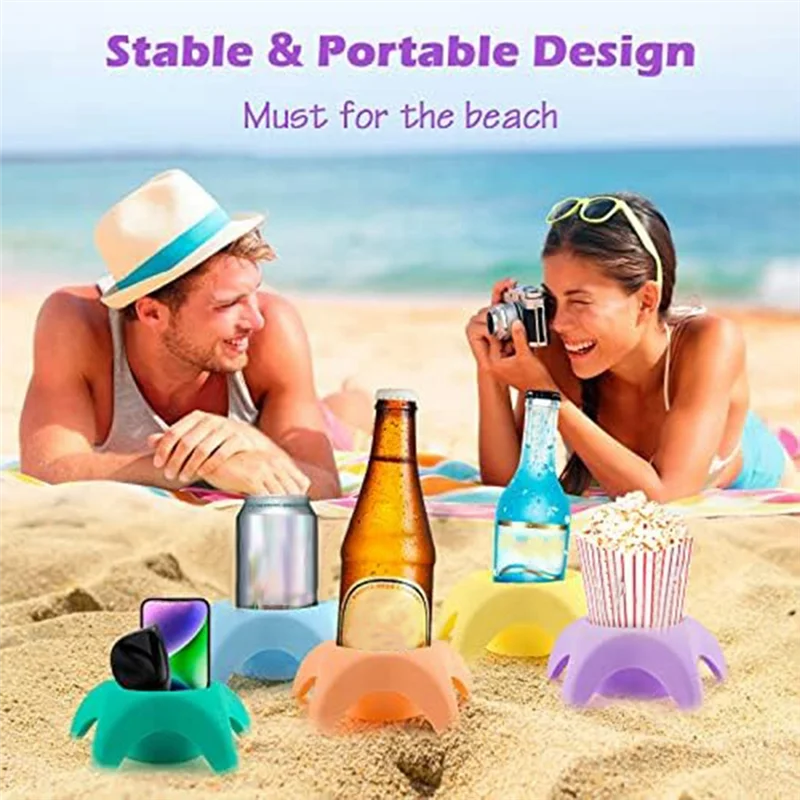 B06B-Beach Vacation Essentials Accessories Beach Cup Holders, Sand Coasters, Beach Travel Essentials For Women    Your Coastal Marketplace | Shoreshopper.com
