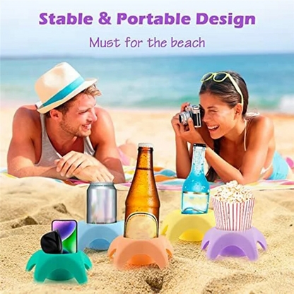 B06B-Beach Vacation Essentials Accessories Beach Cup Holders, Sand Coasters, Beach Travel Essentials For Women    Your Coastal Marketplace | Shoreshopper.com