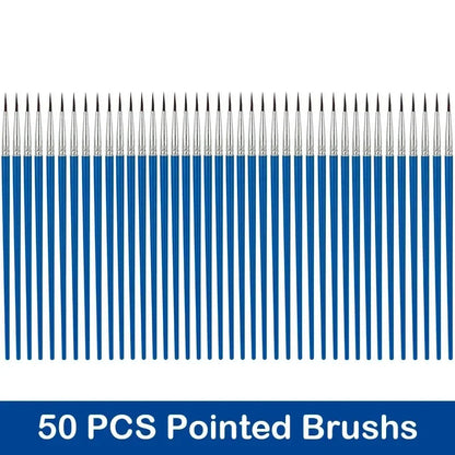 10/20/50Pcs Painting Brushes Set Art Round / Flat Brushs Nylon Hair Paint Brushes Pen for Oil Acrylic Watercolor Art Supplies    Home Decor Supply | Online Retail | ShoreShopper.com