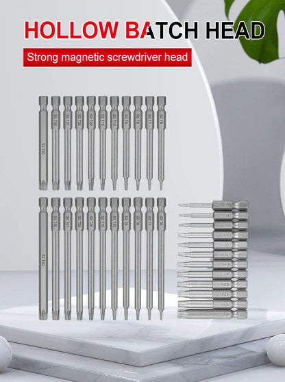50-75-100mm Hollow Plum Blossom Extended S2 Bit Hexagon Handle Screwdriver Bit Screwdriver Tool Set    Home Decor Supply | Online Retail | ShoreShopper.com