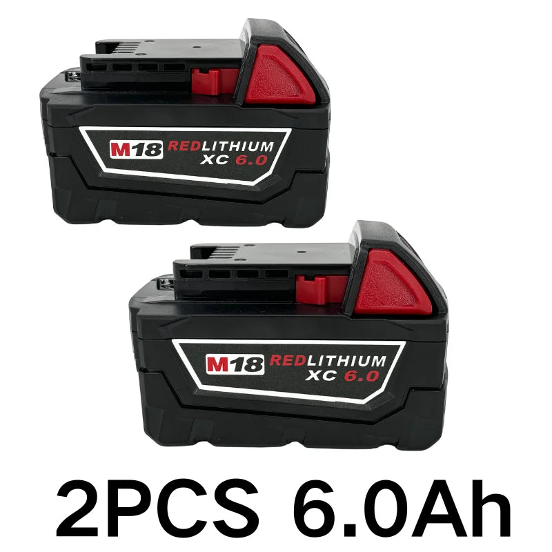 For Milwaukee M18 9000mAh 18V Li-ion Replacement Battery M18B12 For Milwaukee 18V Tool 9.0Ah Rechargeable Battery 6A Charger - ShoreCo.Shop
