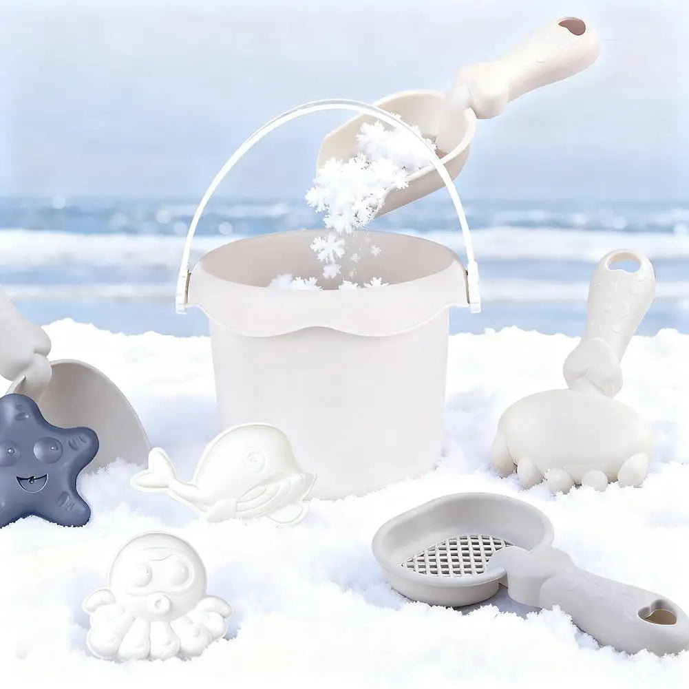 Beach Toy Set for Kids Plastic Sand Play Set with Bucket, Shovels, Molds Sea Creature Molds, Smooth Edges, Bright Colors    Your Coastal Marketplace | Shoreshopper.com